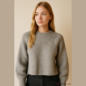 H&M Alpaca Blend Beige Cropped Sweater